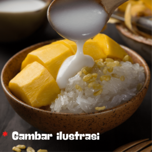 Gambar ilustrasi mango sticky rice